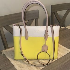 Kate Spade Lemon and Cream Tote Bag